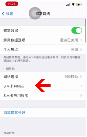 随州苹果14维修网分享如何给iPhone14的SIM卡设置密码 