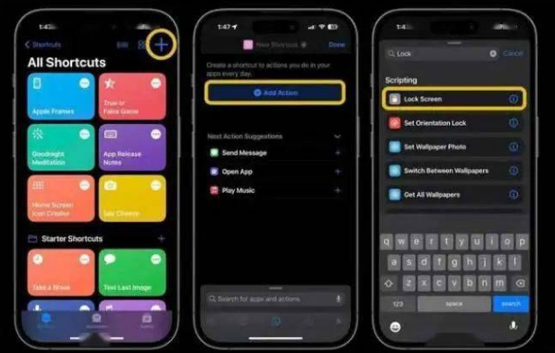 随州苹果14锁屏维修店分享iPhone14升级iOS16.4后如何创建锁屏快捷方式 