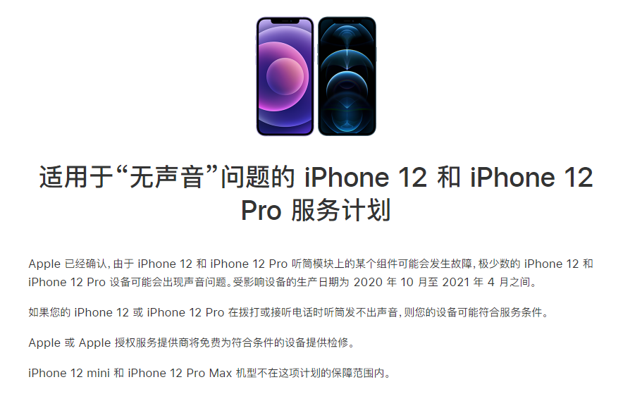 随州苹果手机维修分享iPhone 12/Pro 拨打或接听电话时无声音怎么办 